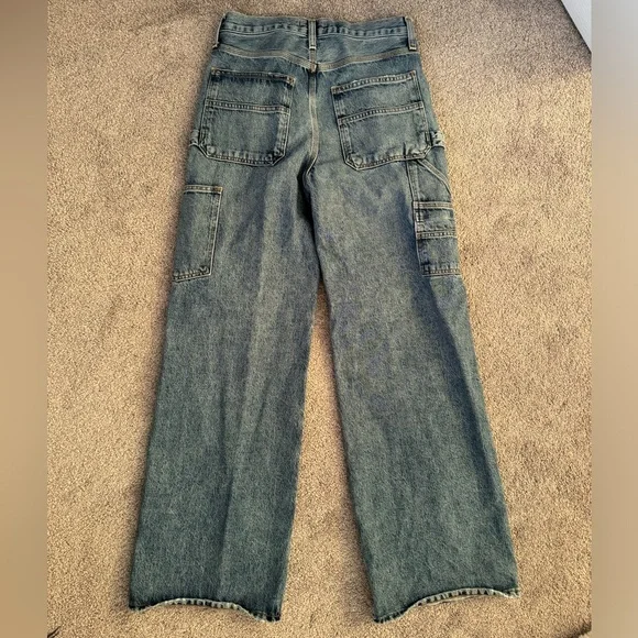 Agolde Light Blue Flare & Wide Leg Jeans Magda - Picture 7 of 7